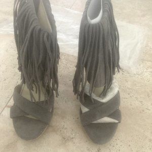 Enzo Angiolini High Heeled Fringed Sandals/Open Toed Shoes